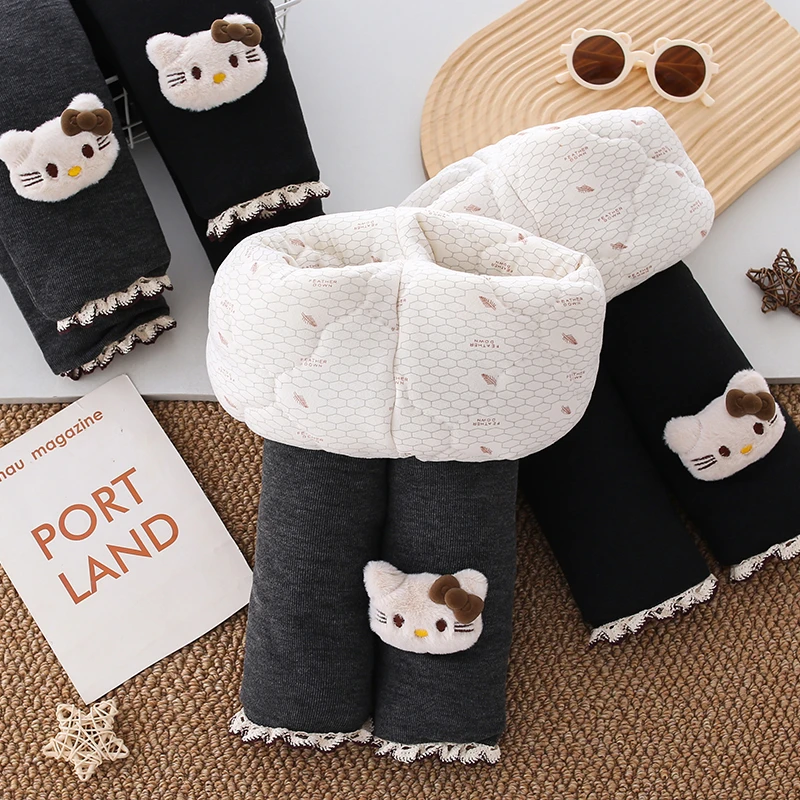 女童温控打底裤冬季加棉加厚棉裤中小童外穿一条过冬打底裤