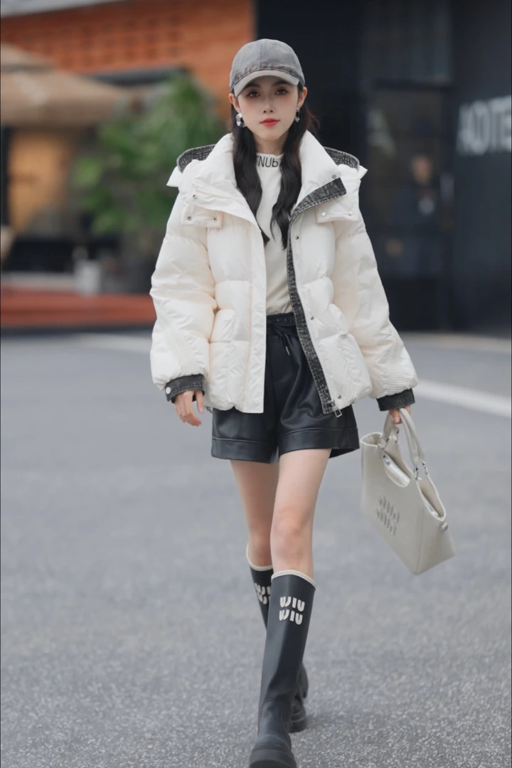 【尚品胖小妞】【8836】2024冬季新款百搭保暖羽绒服