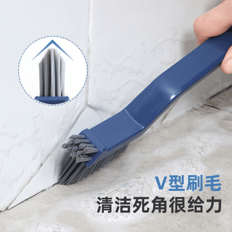 推荐款家用卫生间三合一多功能缝隙清洁刷子长柄缝隙刷浴室清洁刷