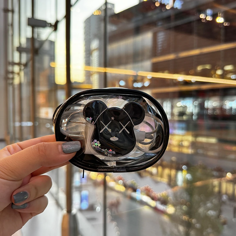 旅行透明数据线收纳包卡通可爱外出旅行手机充电器耳机整理便携包