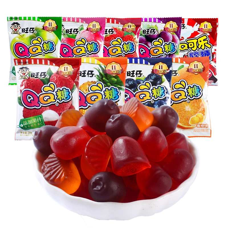 旺旺仔QQ糖20g多款水果味软糖果橡皮糖儿童节休闲零食小吃qq可爱
