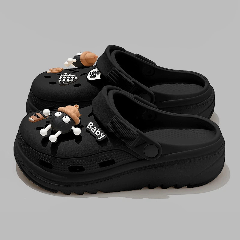 洞洞鞋男2024夏季新款外穿运动防滑厚底开车户外海边沙滩凉拖男款