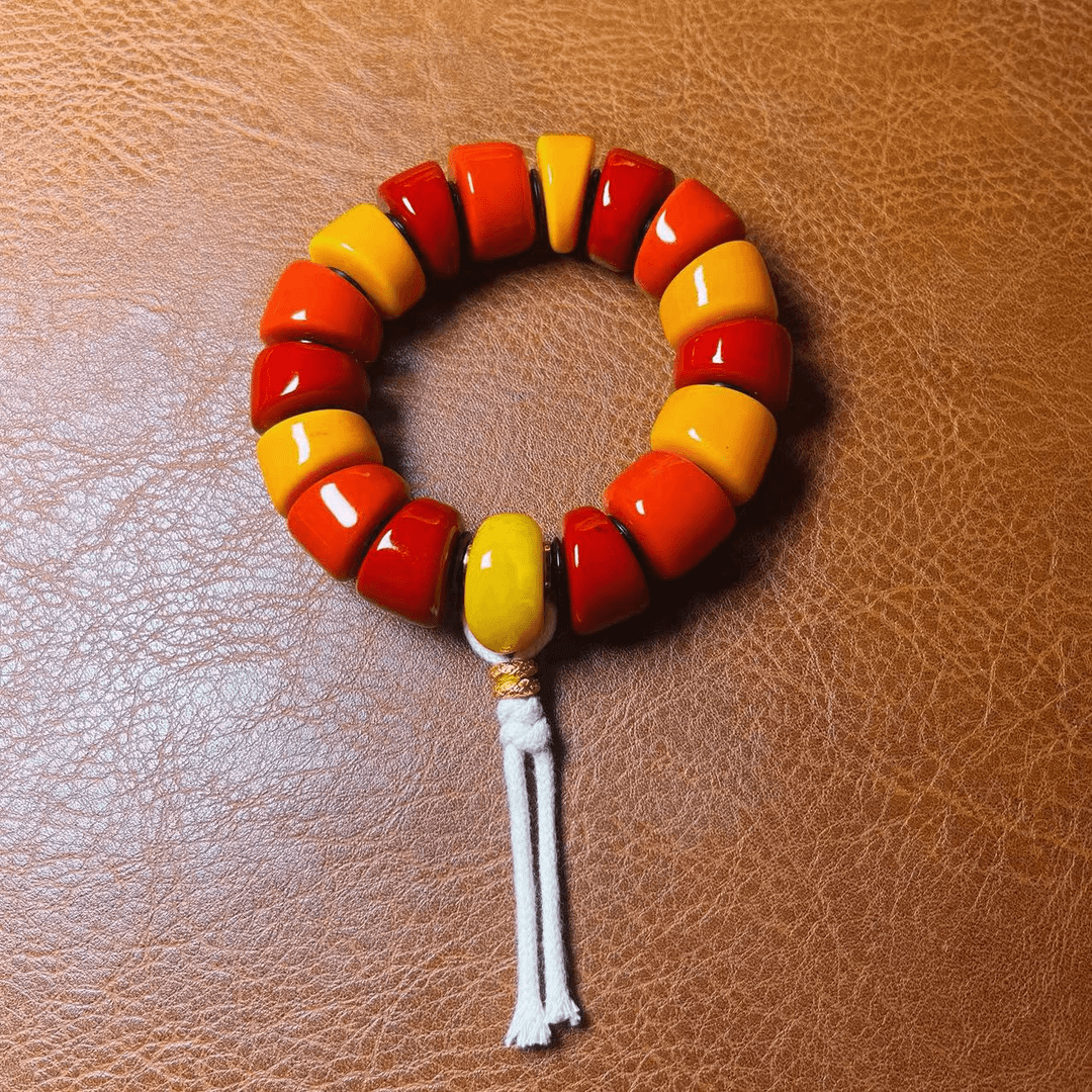 【吉祥三彩】19mm多色系精工打磨精挑细选手串