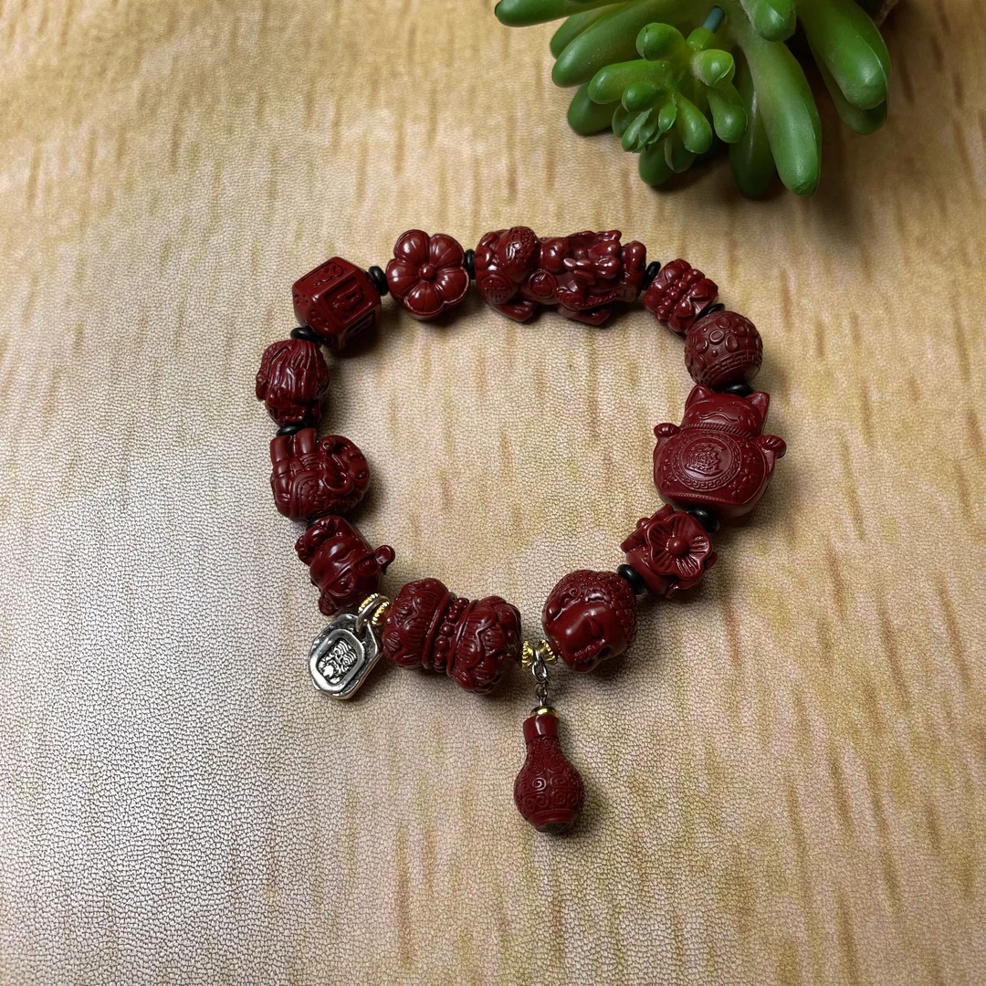 【朱砂】多宝款朱砂手串