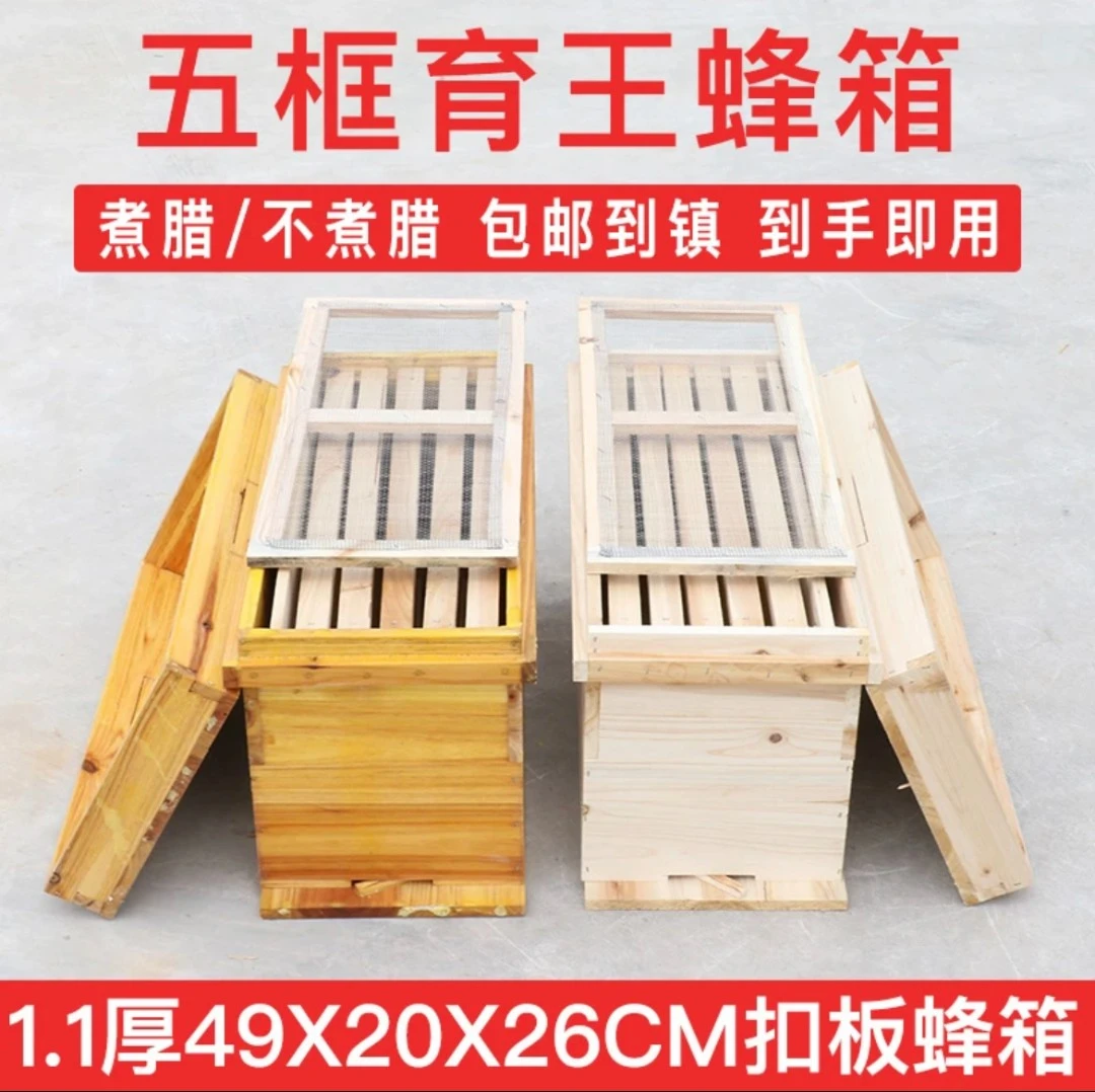 广式1.1厚46/49五框煮腊薄款烘干育王蜂箱隔板沙盖带框巢础框