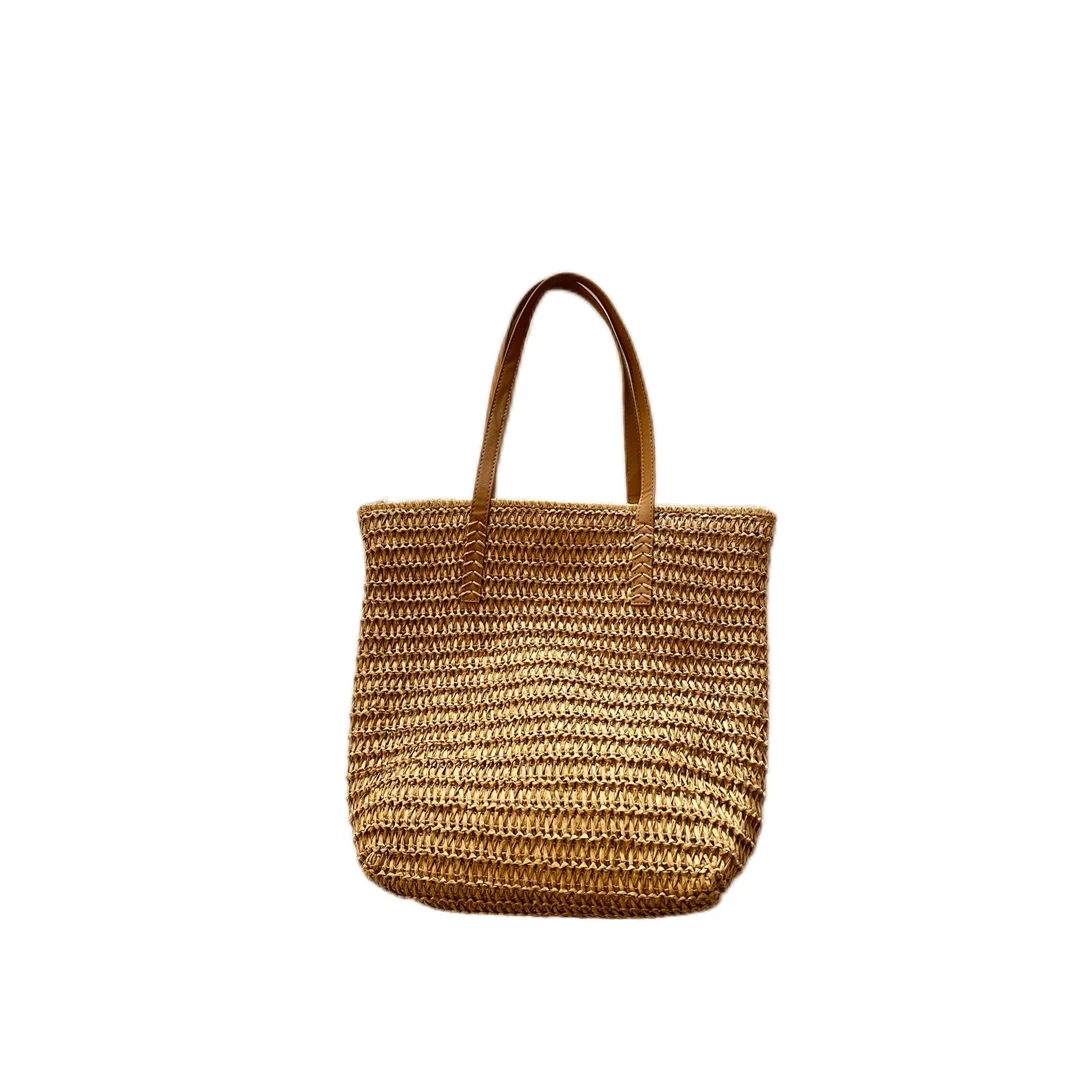 {佳佳包包}拉菲草包私人气质时尚休闲百搭夏季编织包包女士沙滩