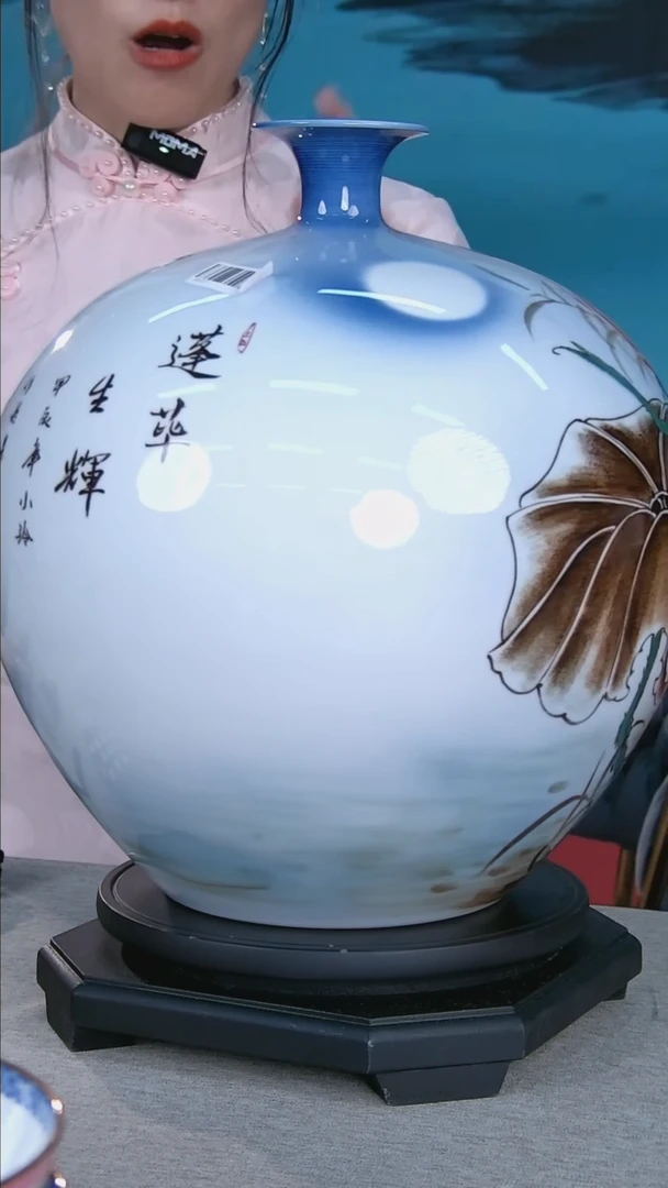 【闪购商品】瓶R5977 手绘 花鸟大瓶 流水75