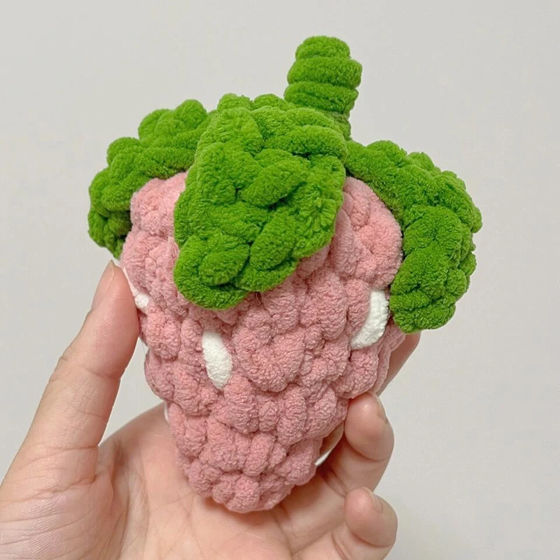 自制手工编织甜美草莓玩偶摆件材料包送闺蜜女友礼物钩针手作成品