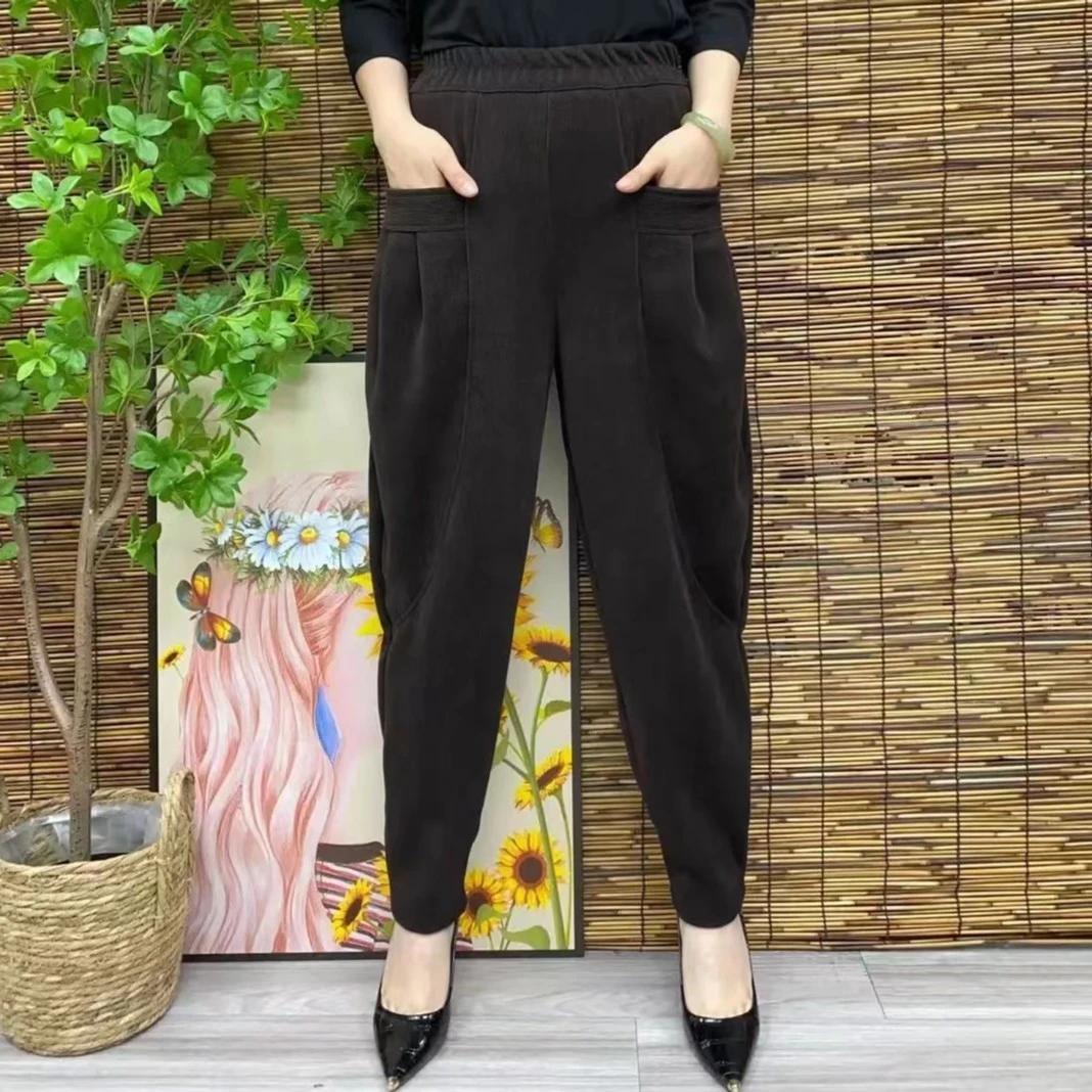 【大婷子严选】22833#新款早春时尚宽松显瘦百搭洋气休闲哈伦裤