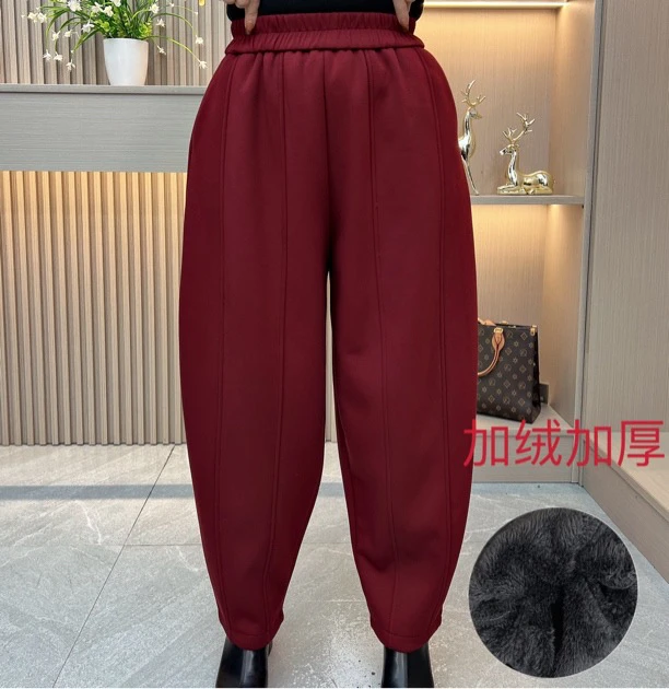【大婷子严选】8008#冬季时尚显瘦宽松保暖加绒加厚花苞裤南瓜裤