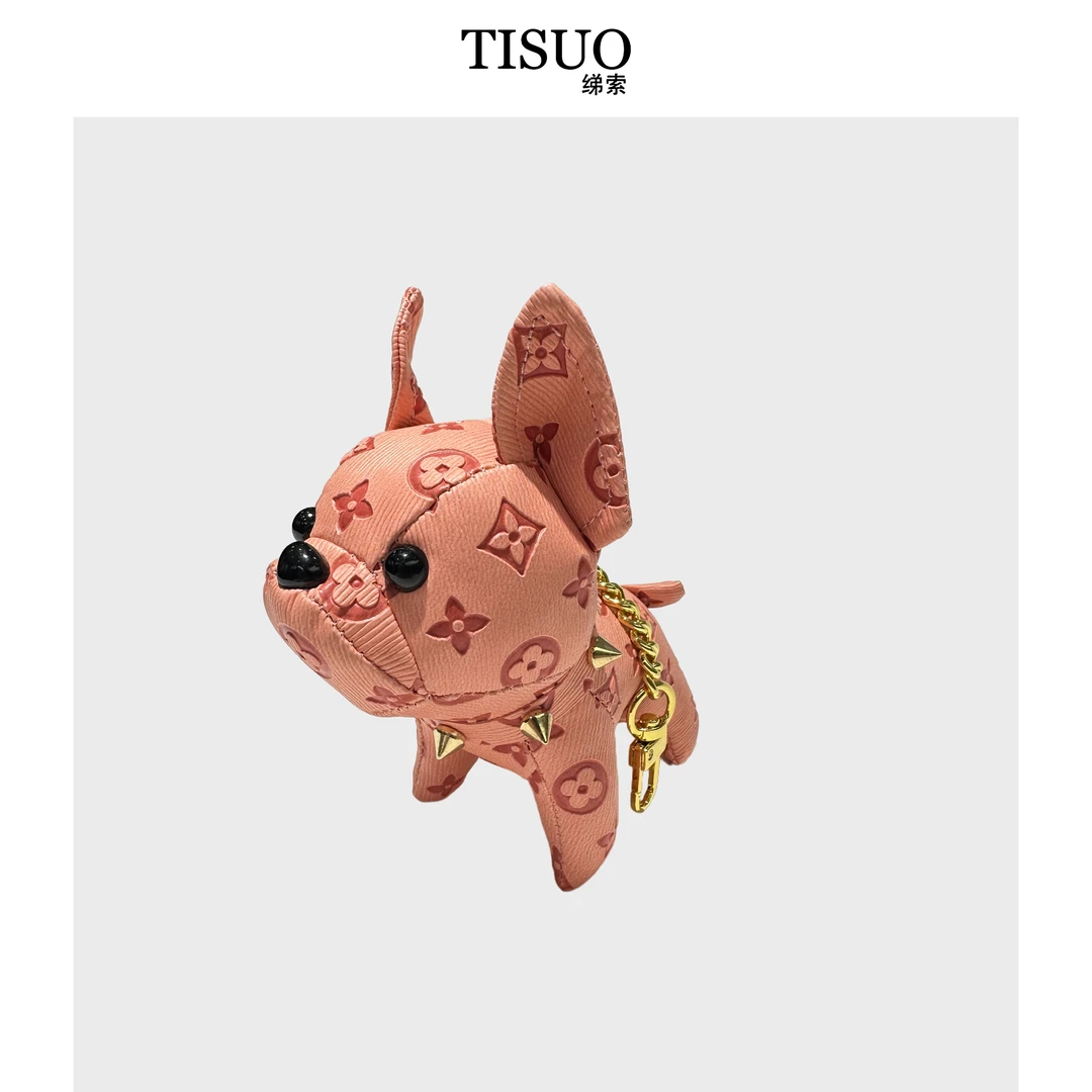 TISUO/绨索 “守护”旺旺法斗犬压花中号钥匙扣包包挂件 TS591270