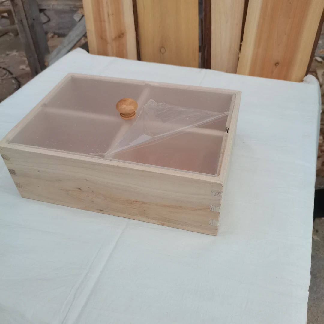 实杉木卯榫结构的干果盒糖果盘家用创意水果盘客厅高档零食盘分