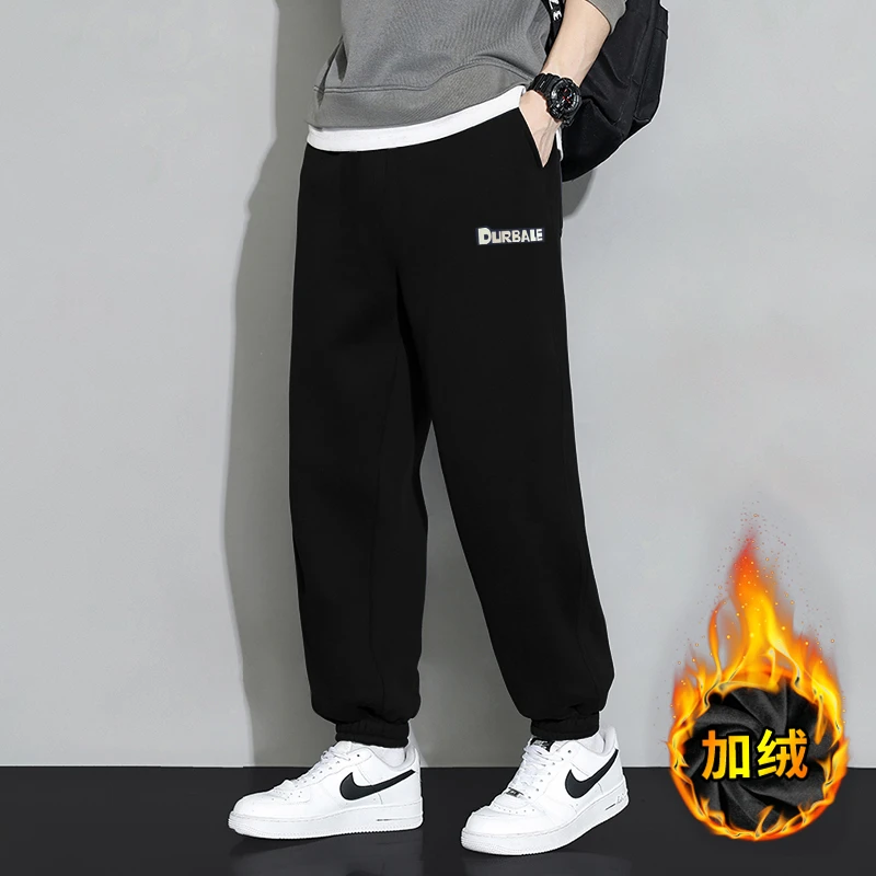 秋冬新款2024男士运动裤印花束脚休闲运动男宽松潮流百搭裤休闲裤