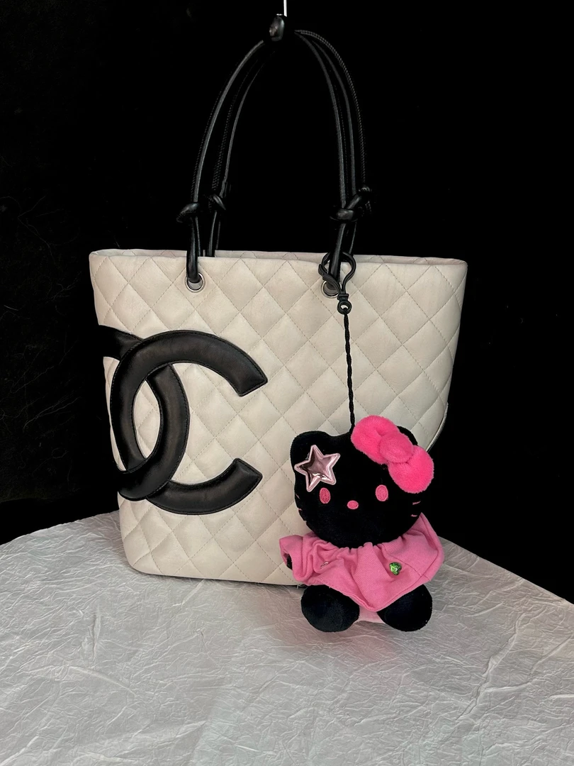 95新 Chanel/香奈儿 chanel 熊猫色康鹏小号单肩包