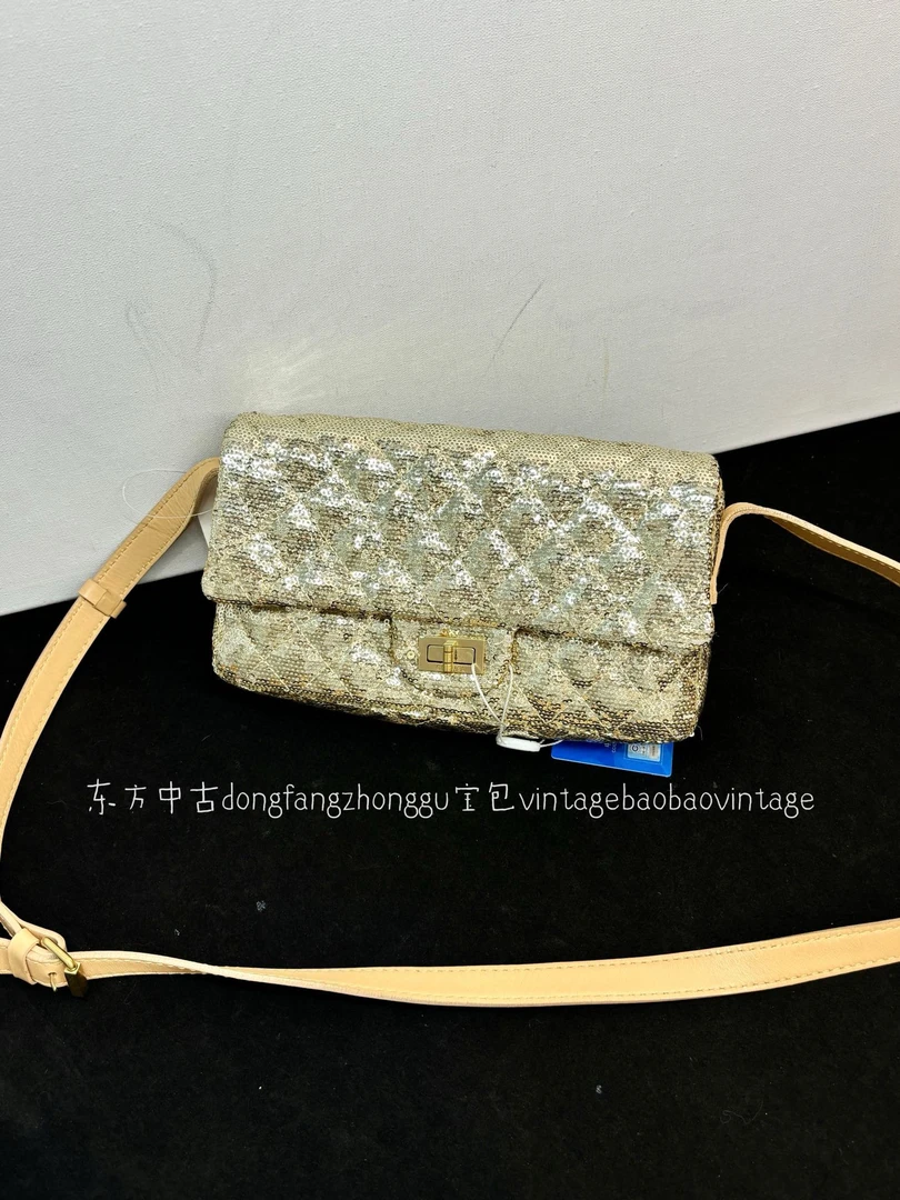 95新 Chanel/香奈儿 (K)chanel 2.55亮片款斜挎包