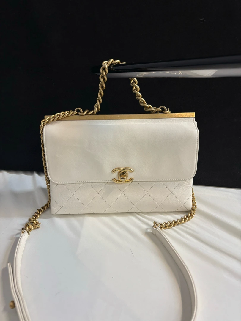 95新 Chanel/香奈儿 chanel 白金手提斜挎包(K)