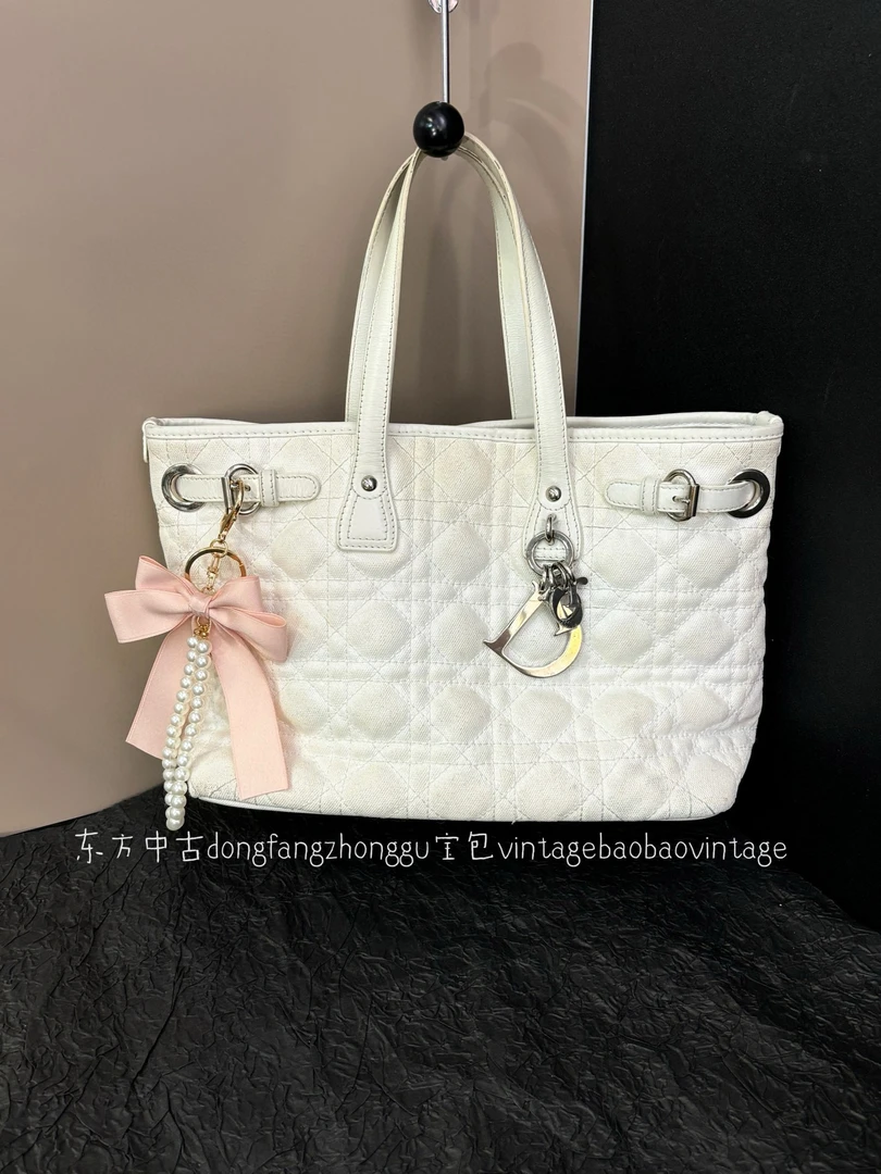 95新 DIOR/迪奥 dior 白色托特单肩包