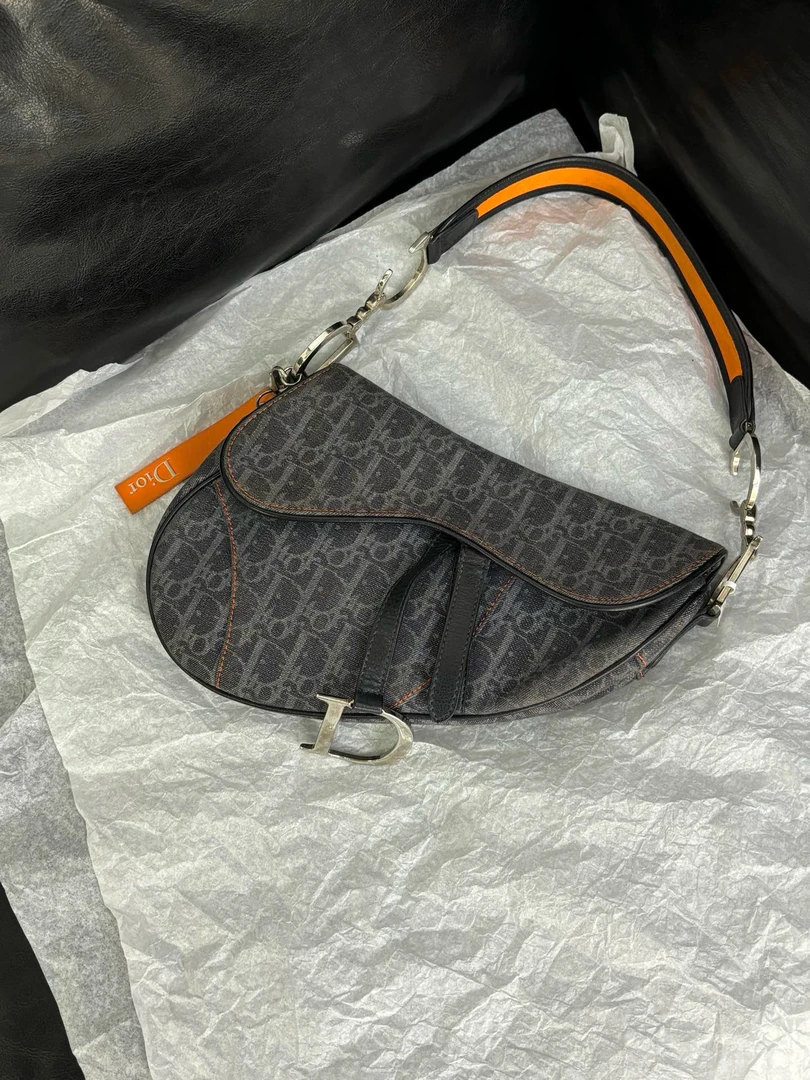 95新 DIOR/迪奥 dior 飞行员马鞍单肩包 (K)