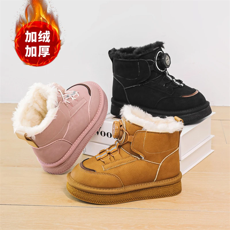 【自】旋转扣雪地靴2024新款加厚保暖防滑棉靴170