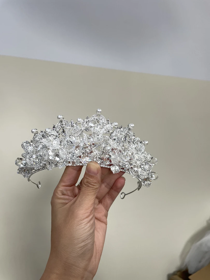 仿珍珠婚庆饰品 新娘婚拍皇冠AA73