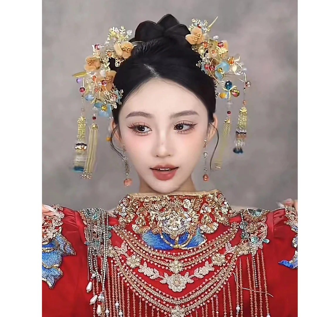 合金婚庆饰品 新款新娘中式古风饰品爆款X1601