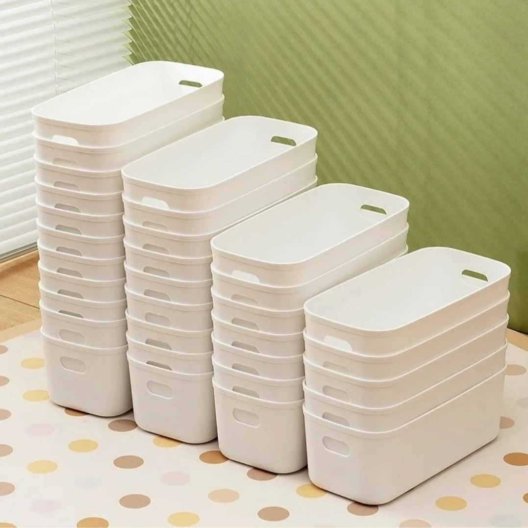 【到手10个】长方形收纳盒多功能提手长方形收纳盒厨房桌面零食盒