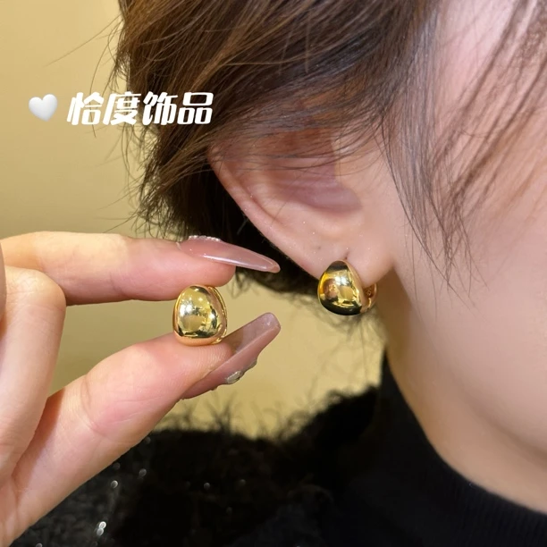 高级感金属水滴耳扣小众轻奢