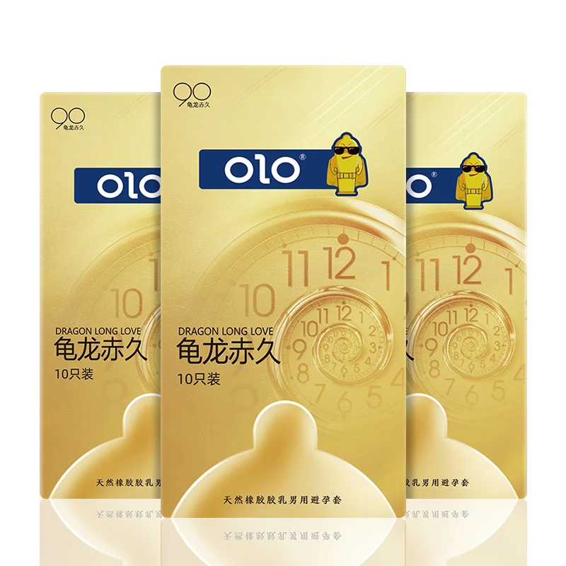 OLO延时持久超薄安全套玻尿酸颗粒套润滑天然橡胶胶乳男用避孕套