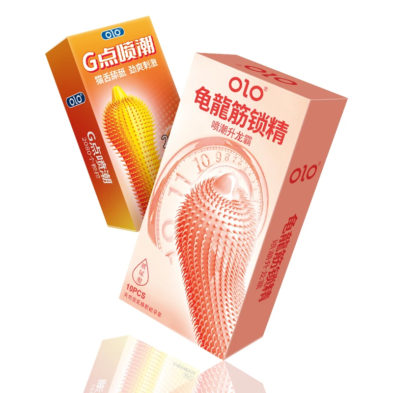 OLO升龙霸螺纹大颗粒超薄润滑成人用品安全套 天然胶乳橡胶避孕套