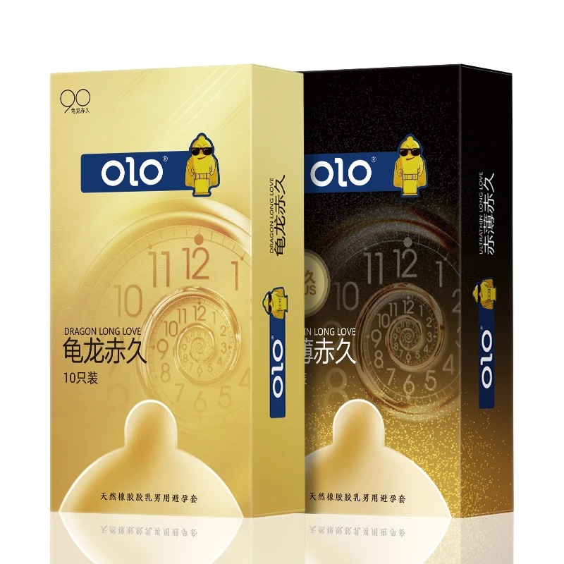 OLO超薄延时持久安全套玻尿酸颗粒套润滑天然橡胶胶乳男用避孕套