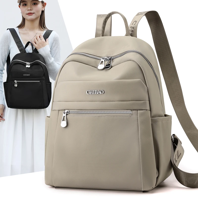 秋冬休闲双肩包女时尚百搭潮流学生书包轻便布包双肩背包女士韩版