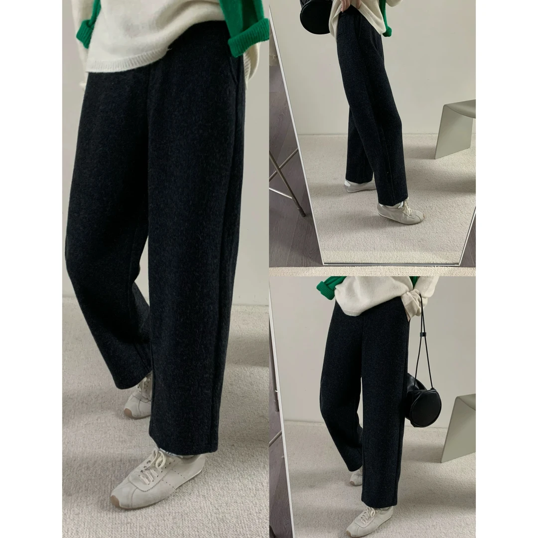 芳芳家【脏脏羊毛裤】专柜正品~加绒加厚保暖随心搭配休闲100羊毛裤