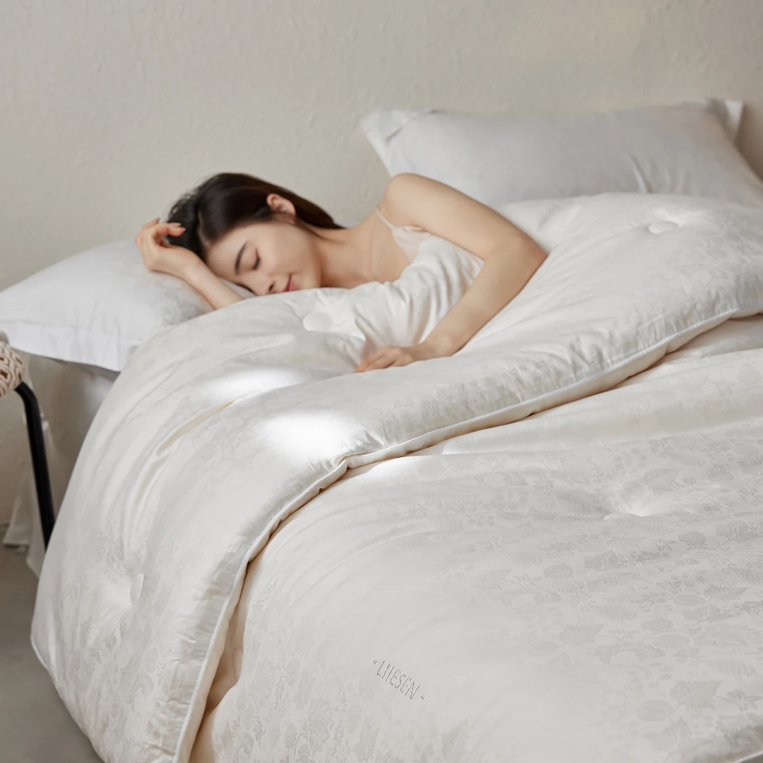 【莱卡花园】轻奢柔软 全棉提花55%正版李官奇大豆被 子母被春秋冬