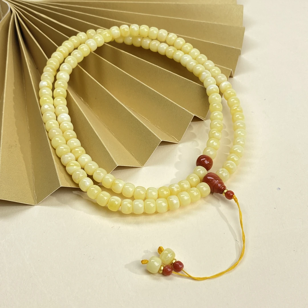 【小北好物】蜜蜡DIY珠链-16QH03X870【多样性发一件】约5*6mm