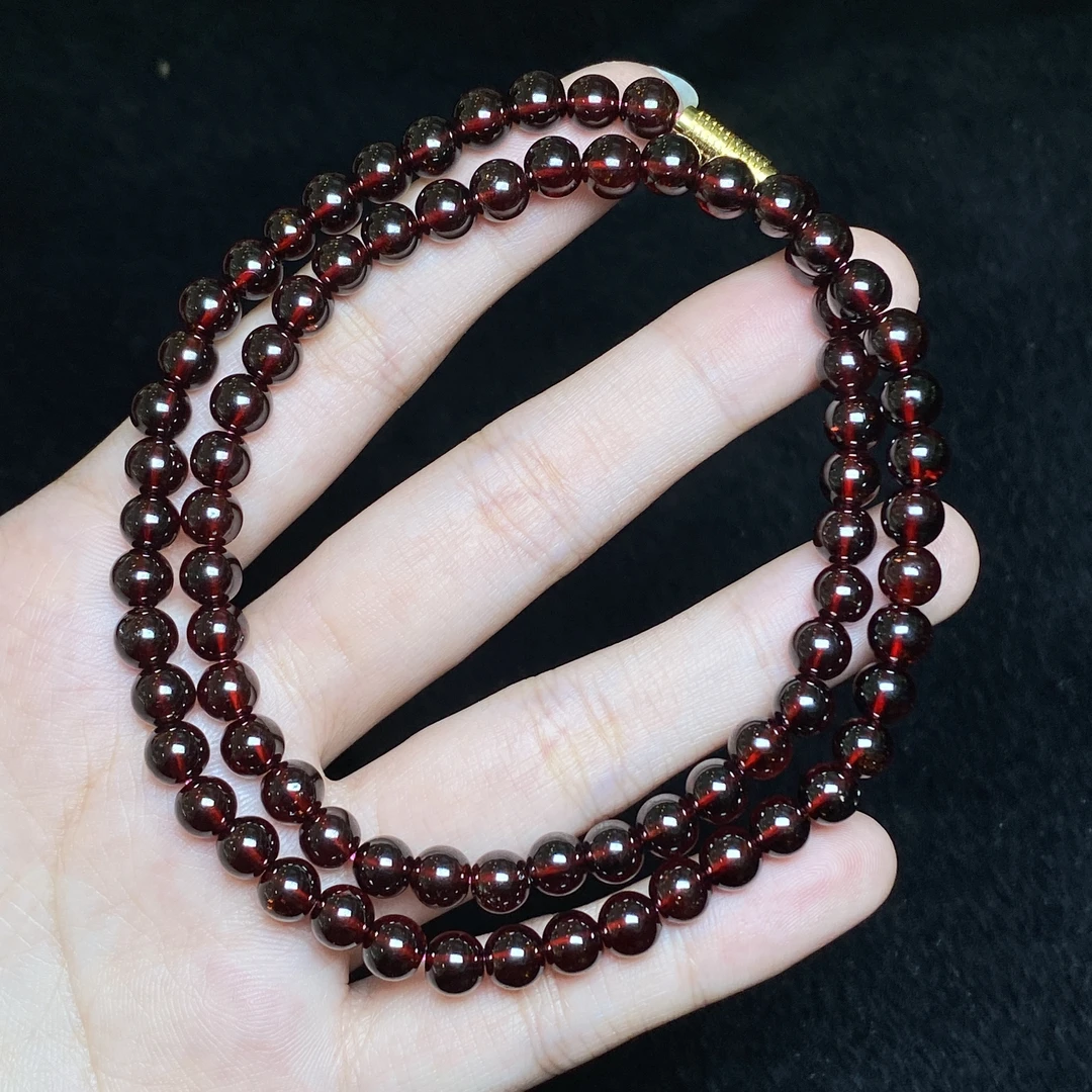 【小北好物】石榴石项链QL01X1133【多样性发一件】尺寸约6mm