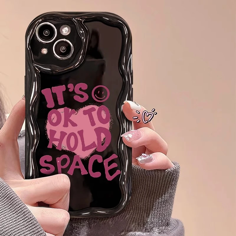 奶油硅胶英文爱心手机壳适用苹果/华为/荣耀/oppo/vivo/小米/红米