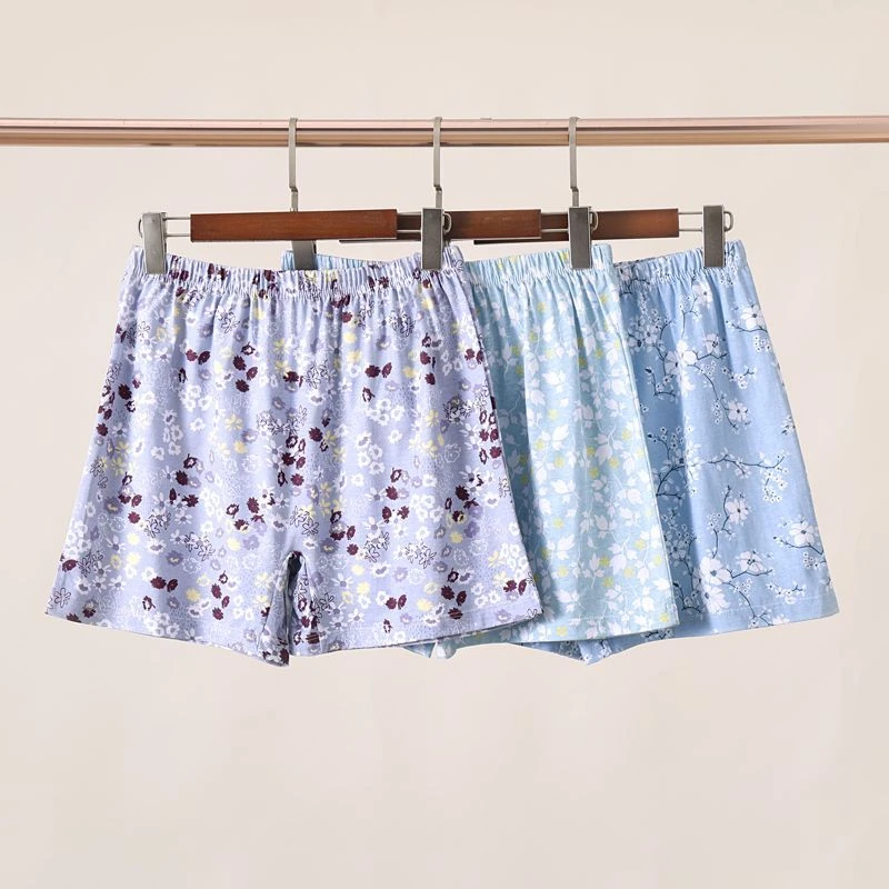 妈妈纯棉大码内裤平角睡裤高腰中老年人抗菌奶奶宽松四角短裤