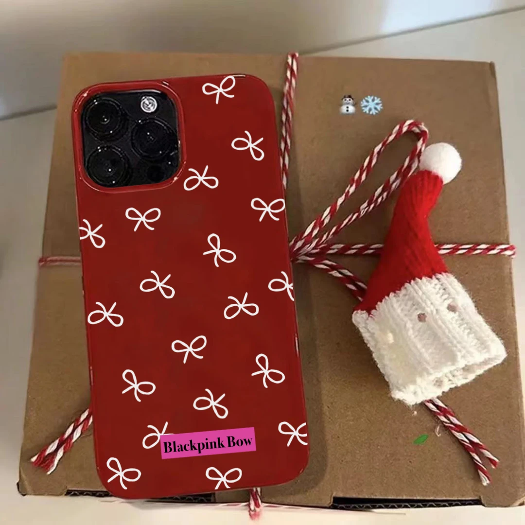 欧克里里满屏蝴蝶结苹果15手机壳iphone13/14promax大孔亮面11/12