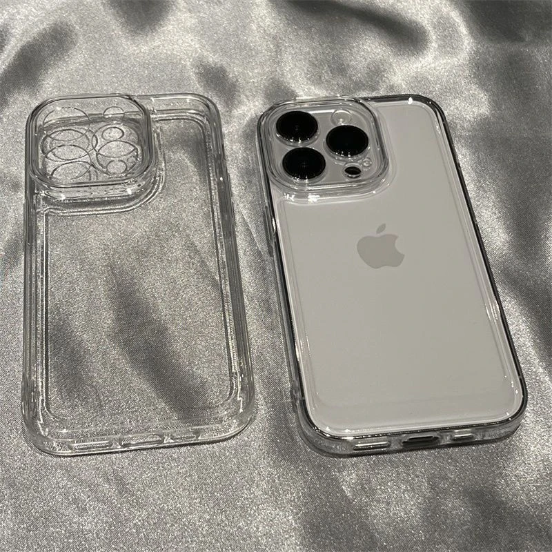 简约透明高级软壳适用苹果17promax手机壳iPhone16全包17pro薄款x