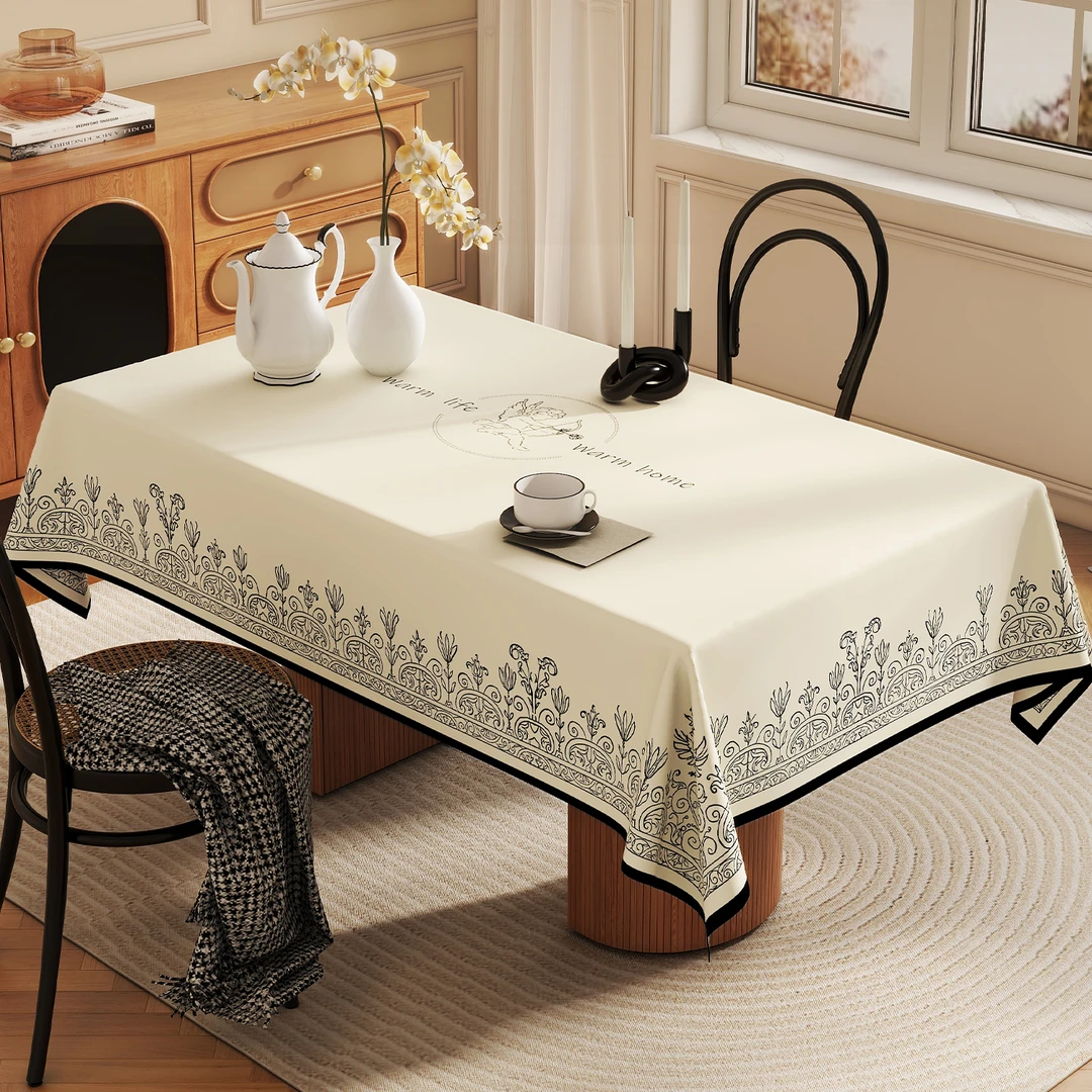 本知桌布防油防水又防烫长方形防水防油免洗防烫轻奢高级感桌垫