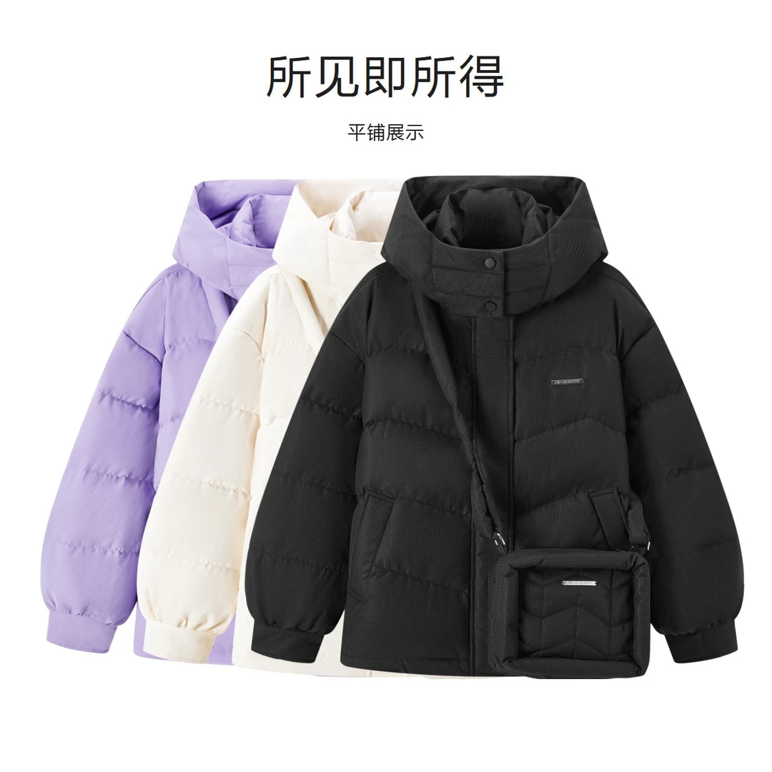 【奶油泡芙】森马羽绒服设计感连帽保暖宽松厚外套10-7822113014