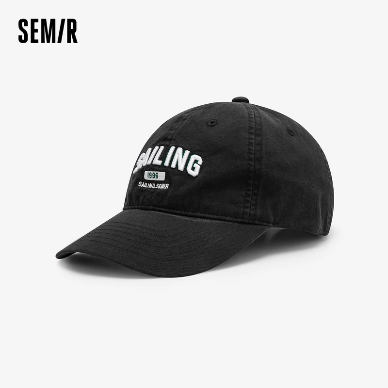 森马帽子男新款复古时尚潮流校园棒球帽设计感撞色字母刺绣通勤风