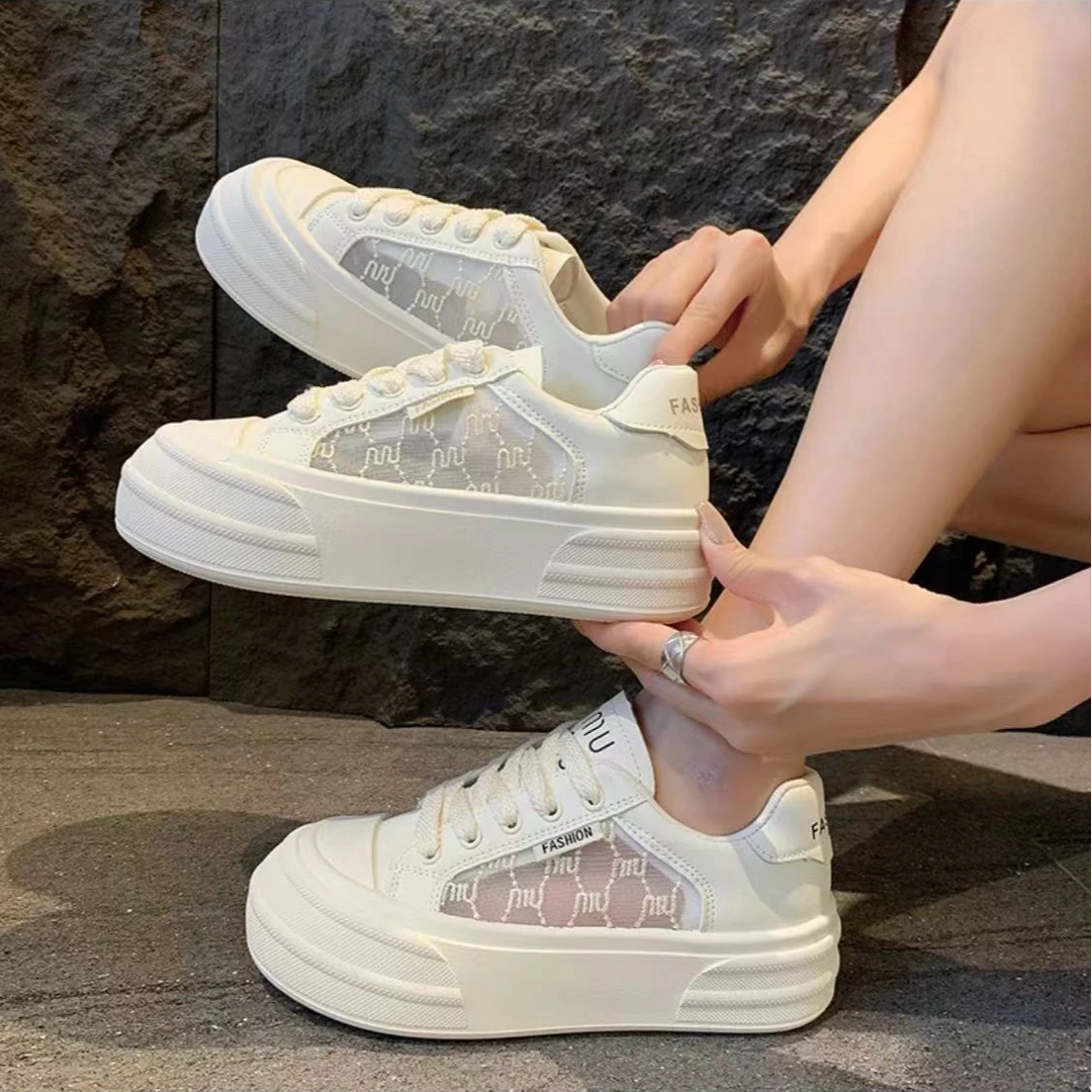 （新疆包邮）901夏季面包鞋薄款厚底ins网面韩版网红百搭舒适时尚