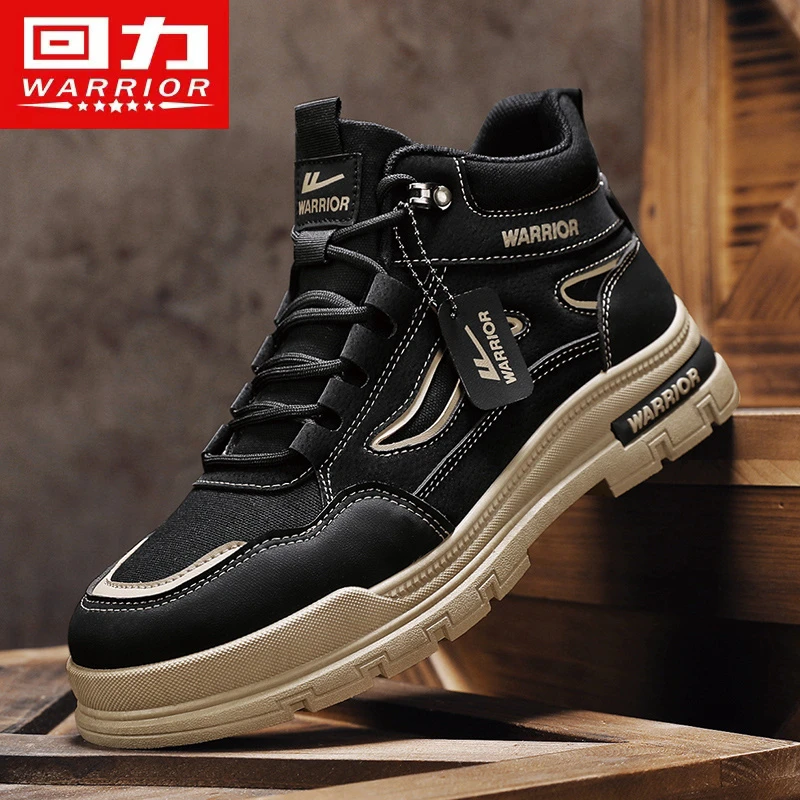 回力马丁靴男士秋季高帮运动耐磨工装靴时尚百搭工地干活劳保潮鞋