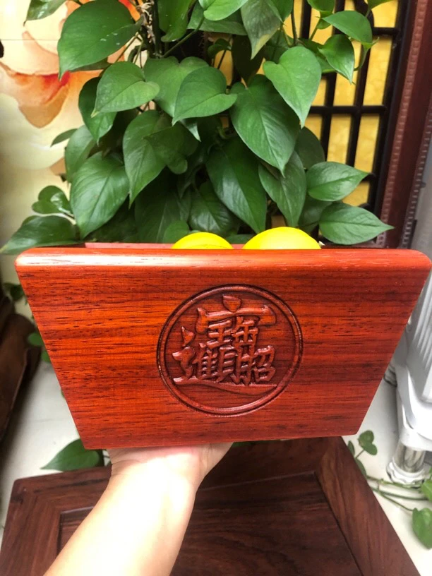 红花梨木质米斗升子招财摆件客厅开业礼品尺寸21*21*11纯手工