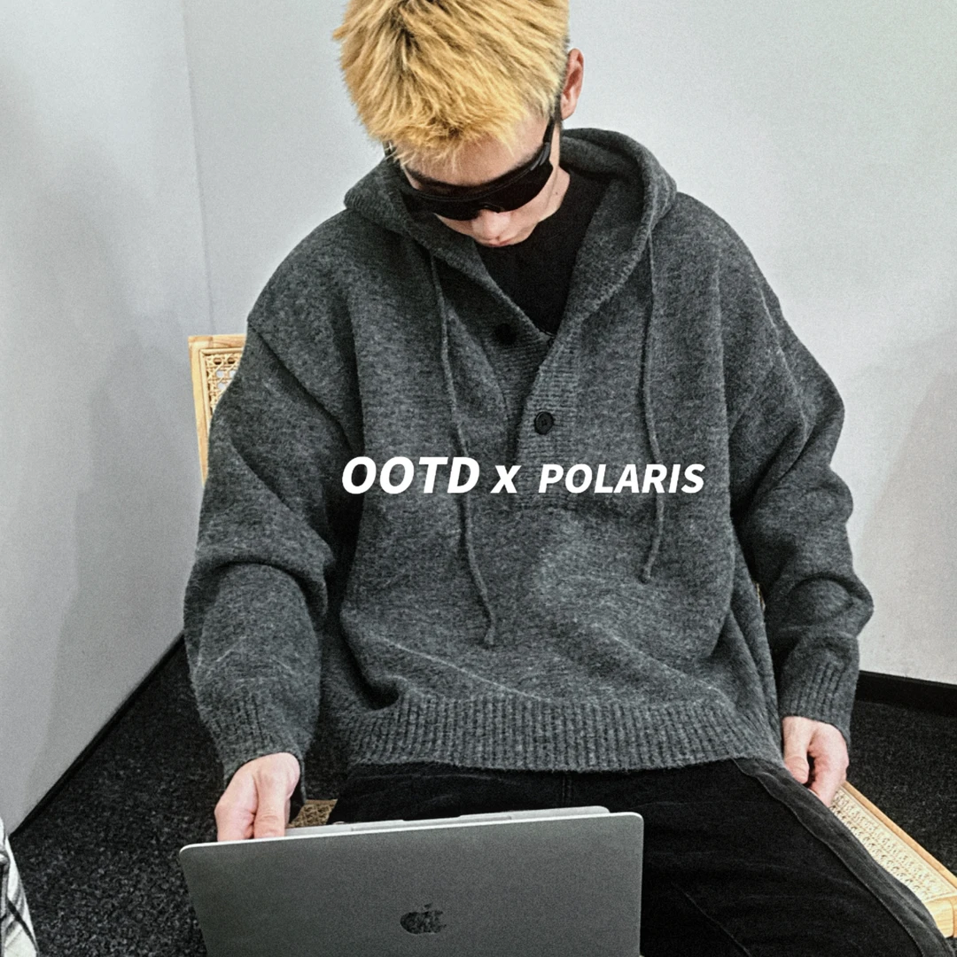 MaoQiaoYi时尚百搭毛衣连帽简约百搭休闲春秋男女【L】MAD 240999