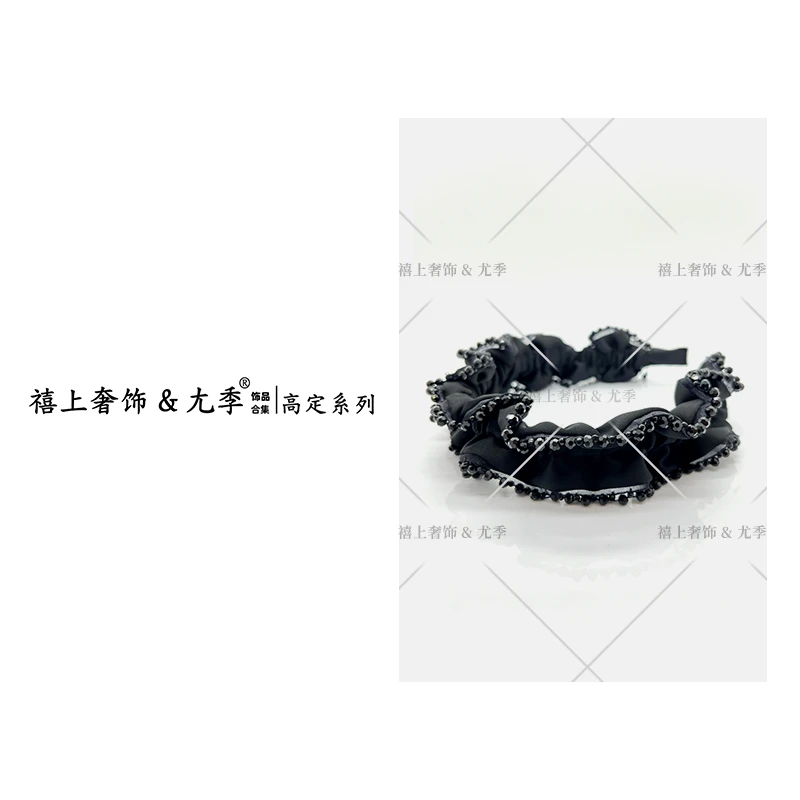 【禧上奢饰 & YOUJI】YJ888YFCA-高奢系列8507 法式黑色气质发箍