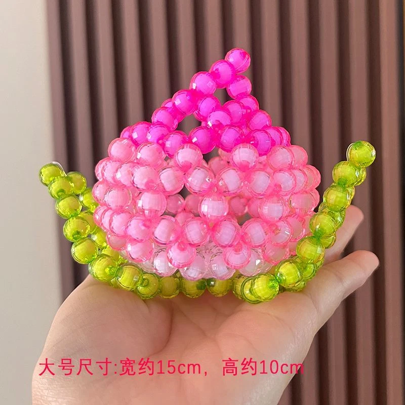 寿桃大桃子diy手工制作串珠材料包成品居家摆件挂件车挂珠子编织