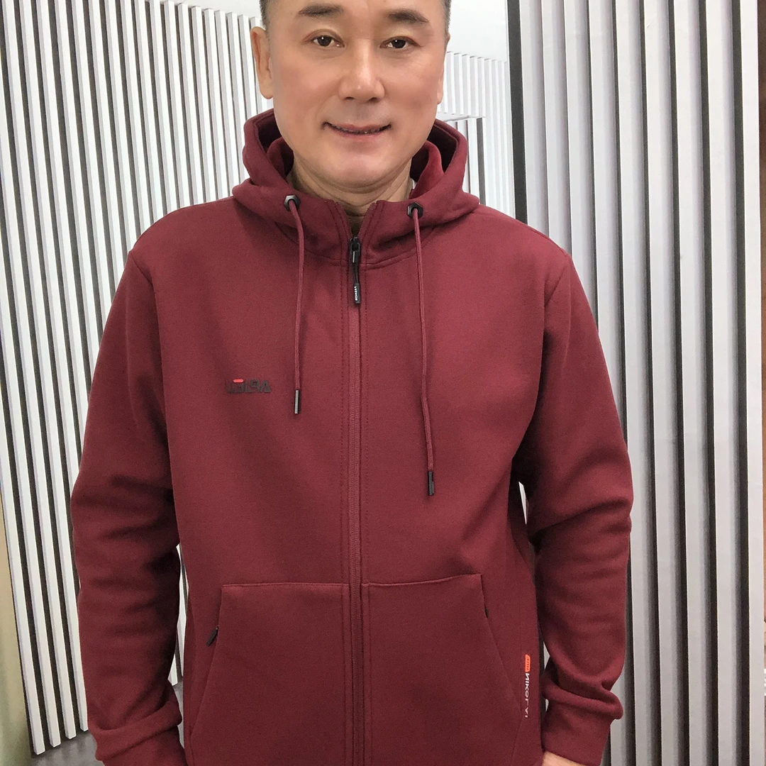 7251(铁)加绒加厚保暖连帽开衫拉链卫衣行政男士夹克