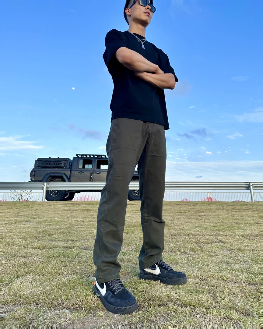 2024磨毛直筒裤休闲长裤百搭高级感纯色休闲裤男士秋冬户外双11